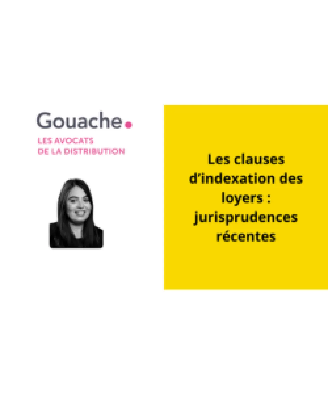 Les clauses d'indexation des loyers