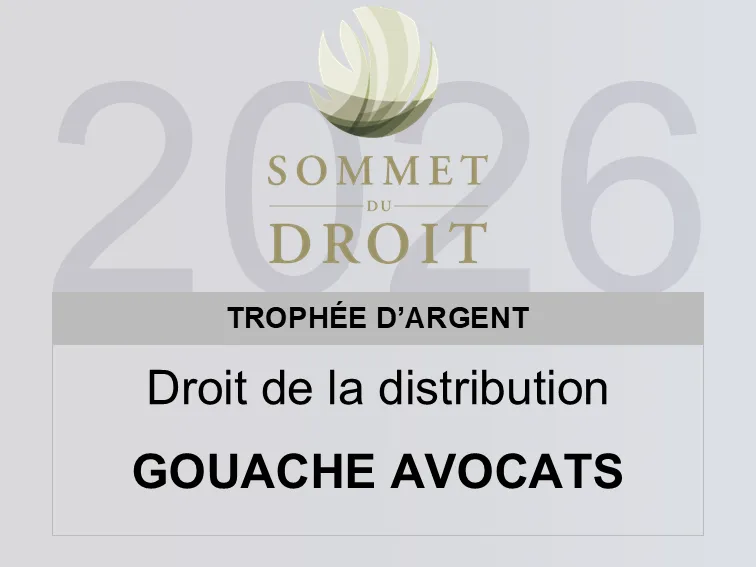 Trophées Argent-Gouache Avocats - Droit de la distribution - SDD 26